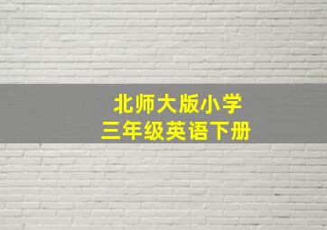 北师大版小学三年级英语下册