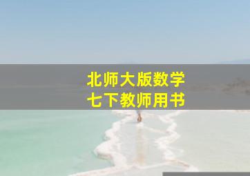 北师大版数学七下教师用书