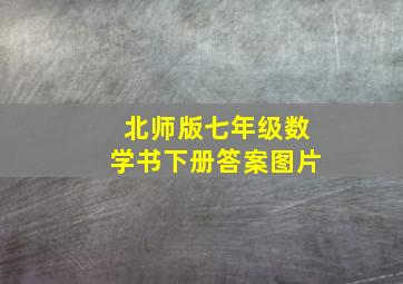 北师版七年级数学书下册答案图片