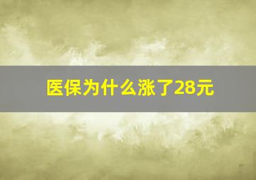 医保为什么涨了28元