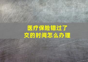 医疗保险错过了交的时间怎么办理