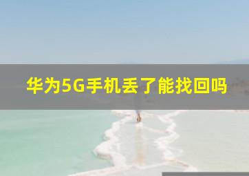 华为5G手机丢了能找回吗