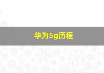 华为5g历程