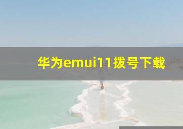 华为emui11拨号下载