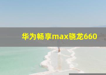 华为畅享max骁龙660