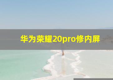 华为荣耀20pro修内屏