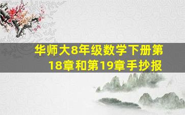 华师大8年级数学下册第18章和第19章手抄报