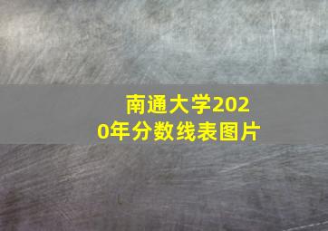 南通大学2020年分数线表图片