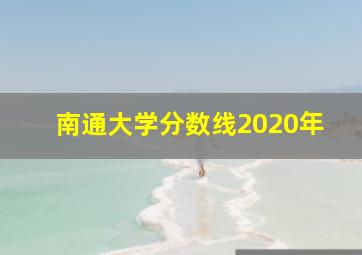 南通大学分数线2020年