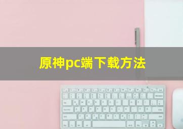 原神pc端下载方法