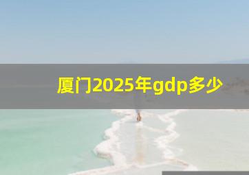 厦门2025年gdp多少