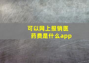 可以网上报销医药费是什么app