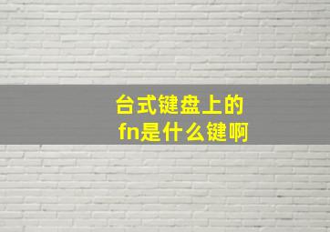 台式键盘上的fn是什么键啊