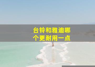 台铃和雅迪哪个更耐用一点