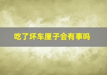 吃了坏车厘子会有事吗