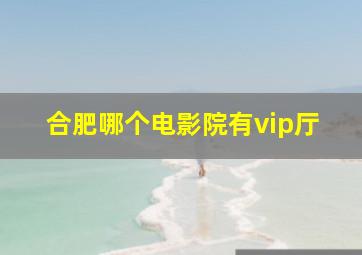 合肥哪个电影院有vip厅