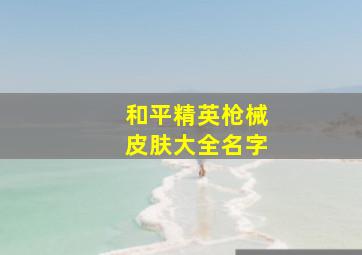 和平精英枪械皮肤大全名字