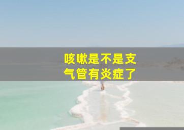 咳嗽是不是支气管有炎症了