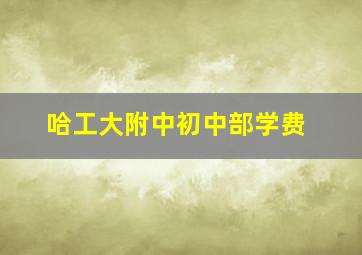 哈工大附中初中部学费