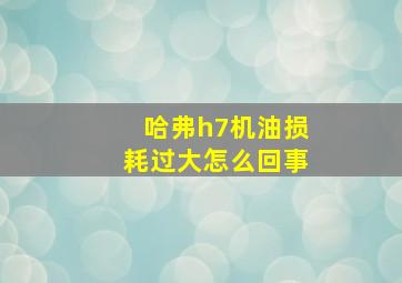 哈弗h7机油损耗过大怎么回事