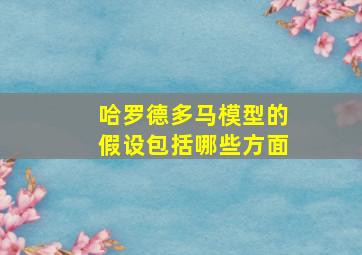 哈罗德多马模型的假设包括哪些方面