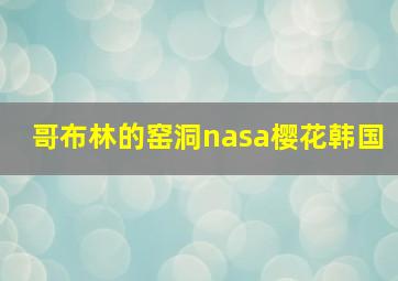 哥布林的窑洞nasa樱花韩国