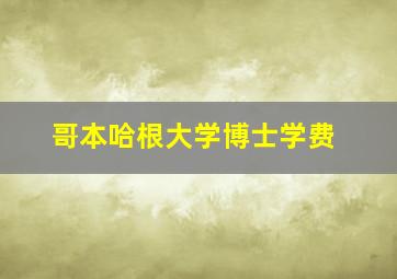 哥本哈根大学博士学费