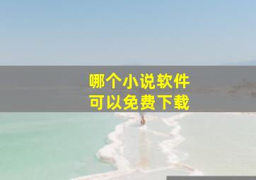 哪个小说软件可以免费下载