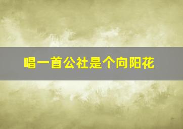 唱一首公社是个向阳花