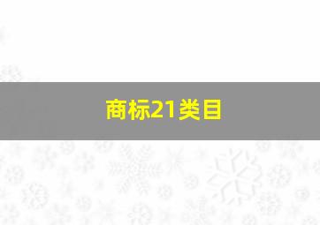 商标21类目