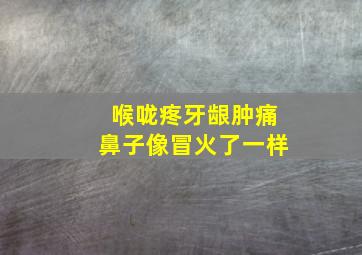 喉咙疼牙龈肿痛鼻子像冒火了一样