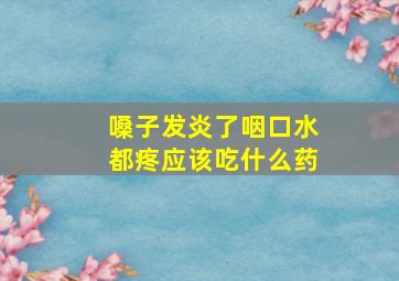 嗓子发炎了咽口水都疼应该吃什么药