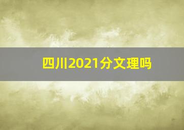 四川2021分文理吗