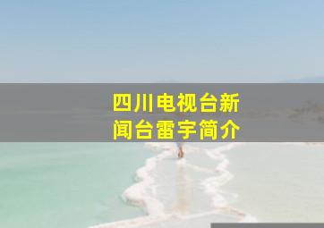 四川电视台新闻台雷宇简介