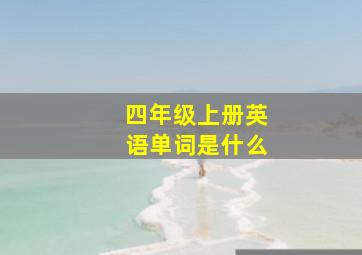 四年级上册英语单词是什么