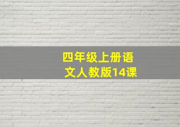 四年级上册语文人教版14课