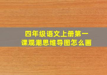 四年级语文上册第一课观潮思维导图怎么画