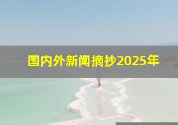 国内外新闻摘抄2025年