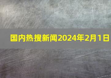 国内热搜新闻2024年2月1日