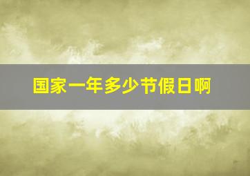 国家一年多少节假日啊