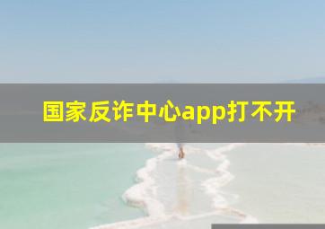 国家反诈中心app打不开