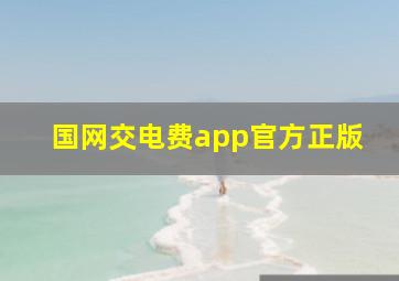 国网交电费app官方正版