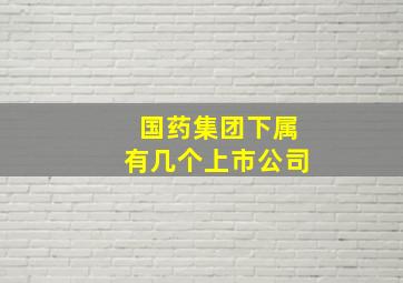 国药集团下属有几个上市公司