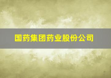 国药集团药业股份公司