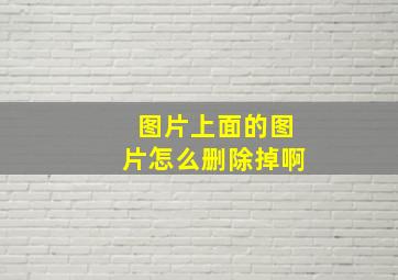 图片上面的图片怎么删除掉啊