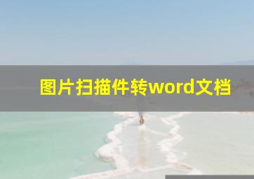 图片扫描件转word文档