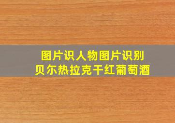 图片识人物图片识别贝尓热拉克干红葡萄酒