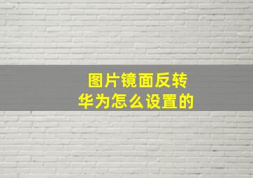 图片镜面反转华为怎么设置的