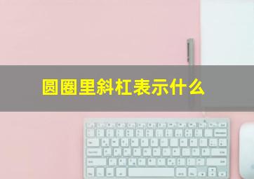 圆圈里斜杠表示什么