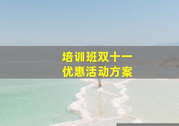 培训班双十一优惠活动方案